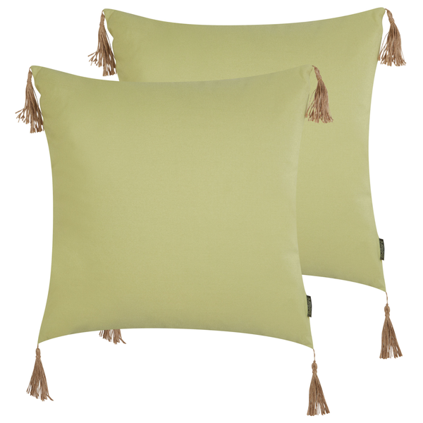 Dekokissen 2er Set CHMISTAR 45 x 45 cm Grün Ohne Muster