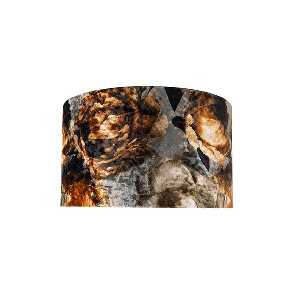 Velours Lampenschirm Blumenmuster 35/35/20