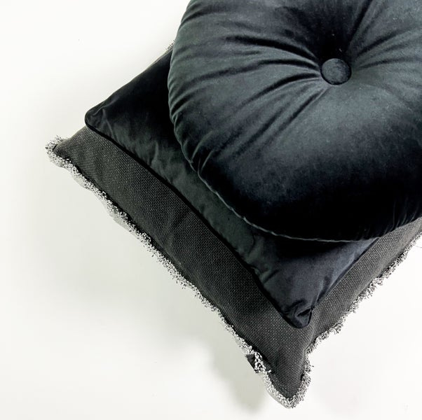 Finn Dekokissen - Unifarben 45x45 cm, Schwarz