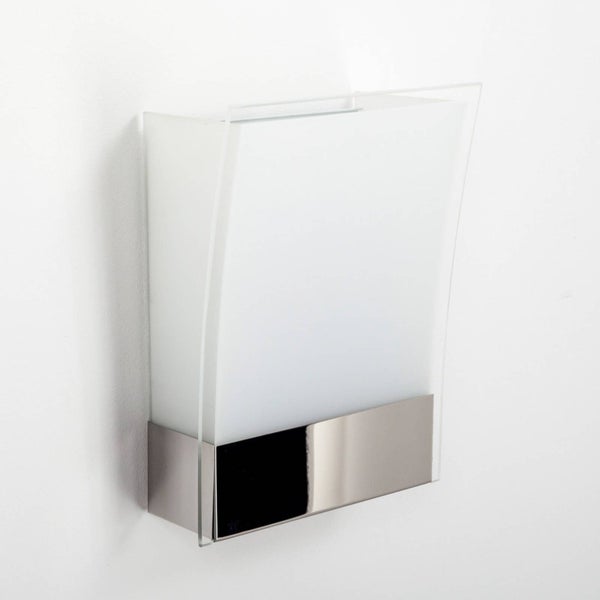 Wandleuchte aus Glas und Metall