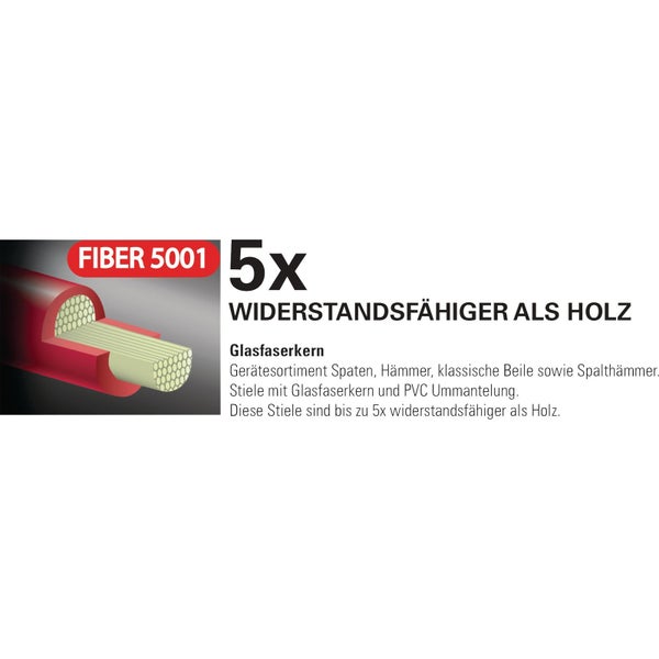 Polet Drainierspaten Fiber 5001 380 x 140 mm 850 mm mit T-Griff - 101384E