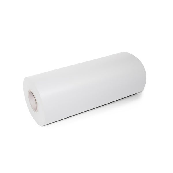 Weiße Klebefolie auf einer Rolle.