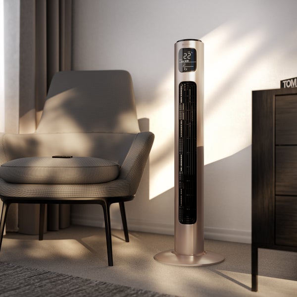 Brandson Turmventilator 96 cm mit Fernbedienung, Oszilation 60°, Standventilator, mobiler Lüfter, Säulenventilator, Ventilator
