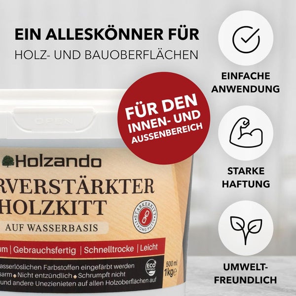 Holzando Holzspachtel für den Innen- und Außenbereich