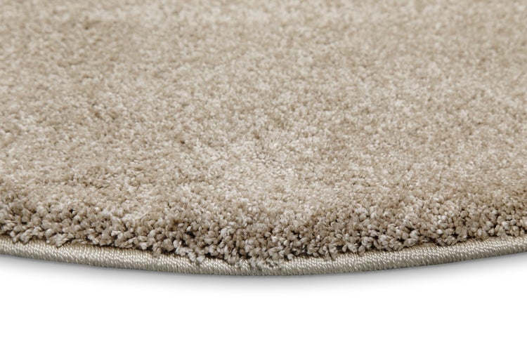 Kurzflorteppich Rund Sand Beige Wogh WECONhome 120 cm rund