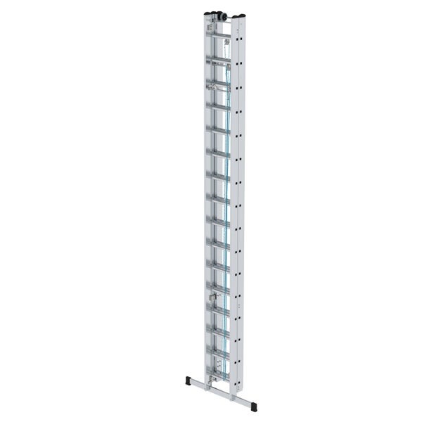 PROREGAL Sprossen-Seilzugleiter 3-Teilig mit Standard-Traverse 3 x 16 Sprossen