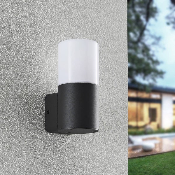 Lindby Wandleuchte außen Tabyn (spritzwassergeschützt (Modern) in Schwarz aus Aluminium (1 flammig, E27) - Außenwandleuchten Wandlampe Led Außenlampe Outdoor für Außenwand/Hauswand Haus