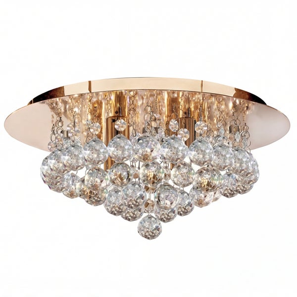 Deckenleuchte mit Kristallanhängern