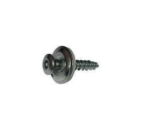 Schraube aus Metall mit integrierter Unterlegscheibe und Sternantrieb.