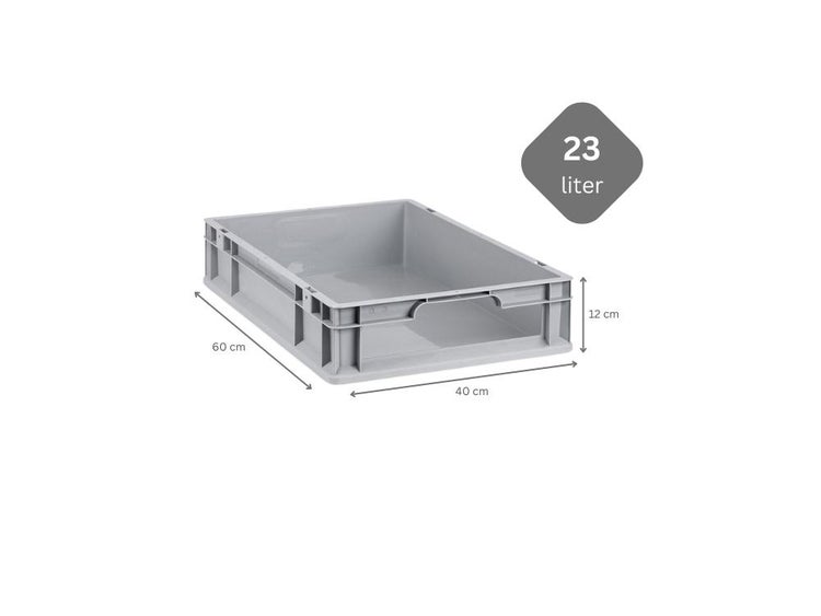 PROREGAL SparSet 10x Eurobox NextGen Store HxBxT 12 x 40 x 60 cm 23 Liter Front Offen Eurobehälter Transportbox