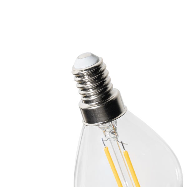 Set mit 5 E14 dimbare LED lamp P45 helder glas 3W 250 lm 3000K