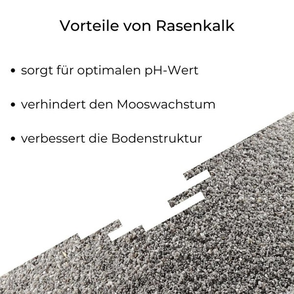 Rasenkalk 20 Kg 400m² Garten Kalk für Rasen Kalkgestein Düngekalk Dünger Rasendünger Aktivator Moosvernichter für Rasen