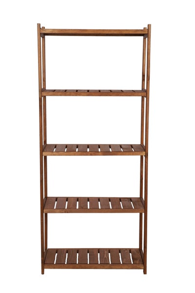 PROREGAL Holzregal SPREEWALD HxBxT 163x70x33cm 5 Ebenen Massives Kiefernholz Braun geölt