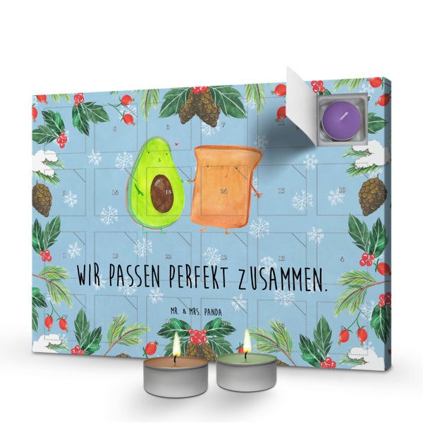 Mr. & Mrs. Panda Duftkerzen Adventskalender Avocado Toast - Blau Pastell