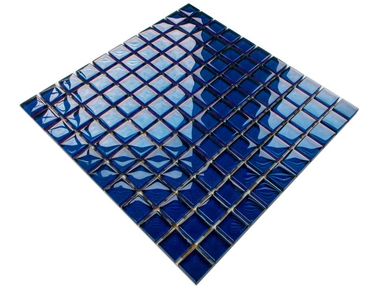 Glasmosaik auf Netz für Bad und Küche 30cm x 30cm  - Moby Dick