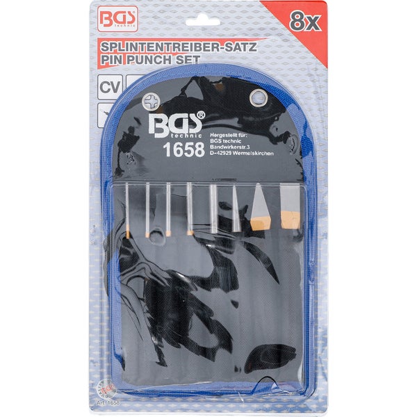 BGS Splintentreiber-Satz 150 mm inkl. Meißel + Körner 8tlg. - 1658
