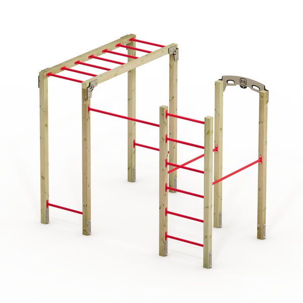WICKEY FIT Base 805 – Outdoor-Fitnessgerät – rot