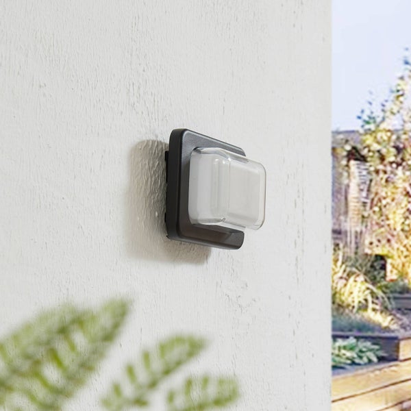 Lindby LED Wandleuchte außen Sibara (spritzwassergeschützt in Alu aus Aluminium (1 flammig, ) - Außenwandleuchten Wandlampe Led Außenlampe Outdoor für Außenwand/Hauswand Haus