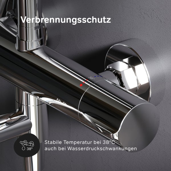 AM.PM Duschsäule inkl. Thermostat F07PA500 Spike