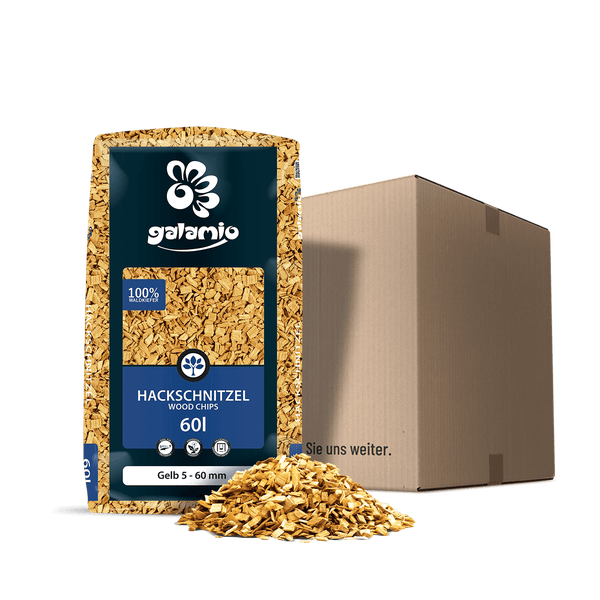 Galamio Holzhackschnitzel Gelb 60l