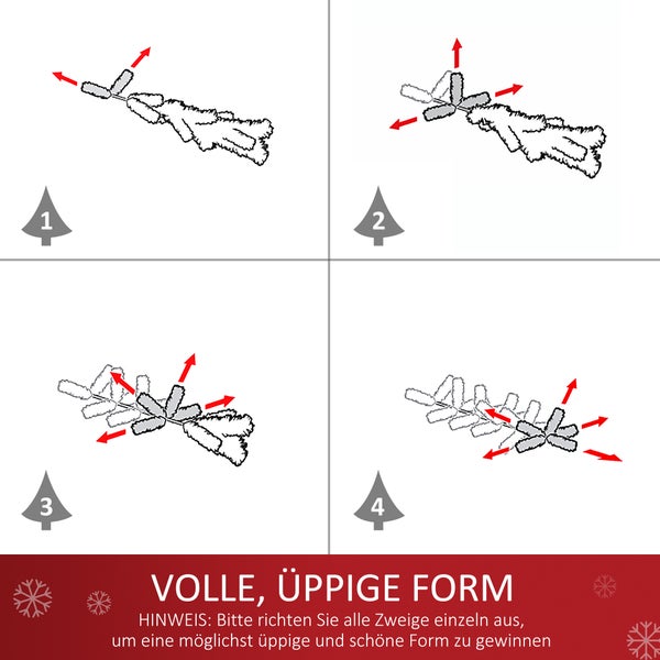HOMCOM Weihnachtsbaum, ∅40 x 60 cm, PVC, Grün