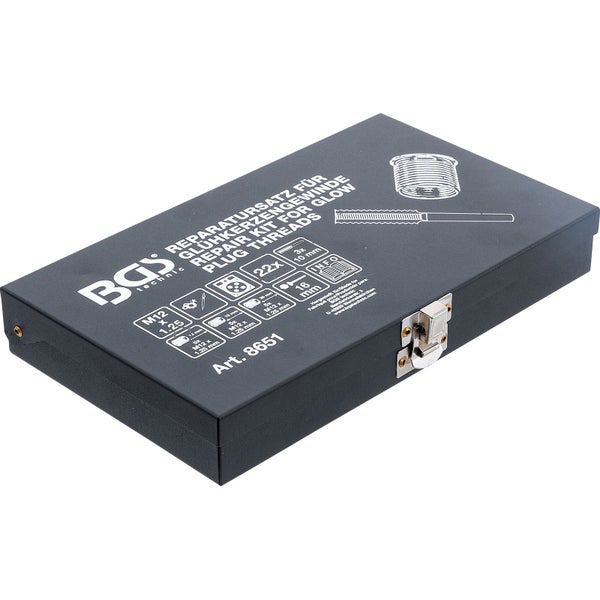 BGS technic Reparatur Satz für Glühkerzengewinde im Koffer
