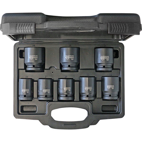 KS TOOLS 3/4 Sechskant-Kraft-Stecknuss-Satz 8tlg. kurz 24-38 mm - 515.0210