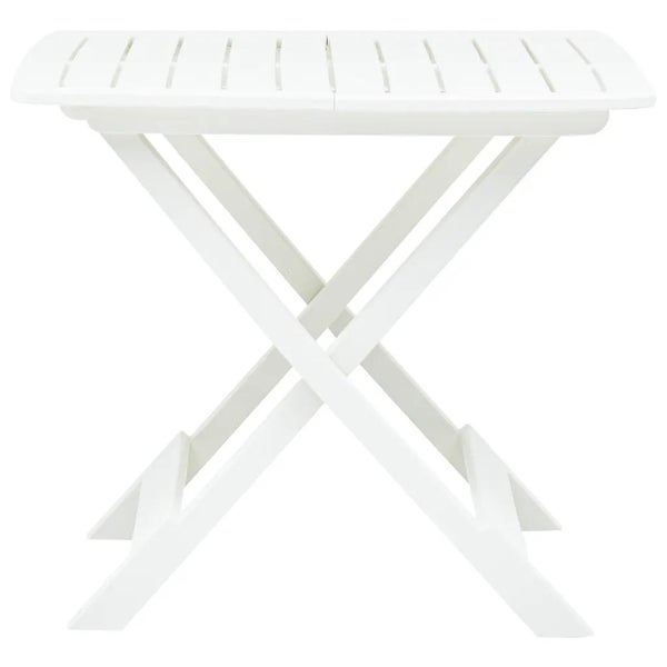 Gartentisch Klappbar Weiß 79 x 72 x 70 cm Kunststoff