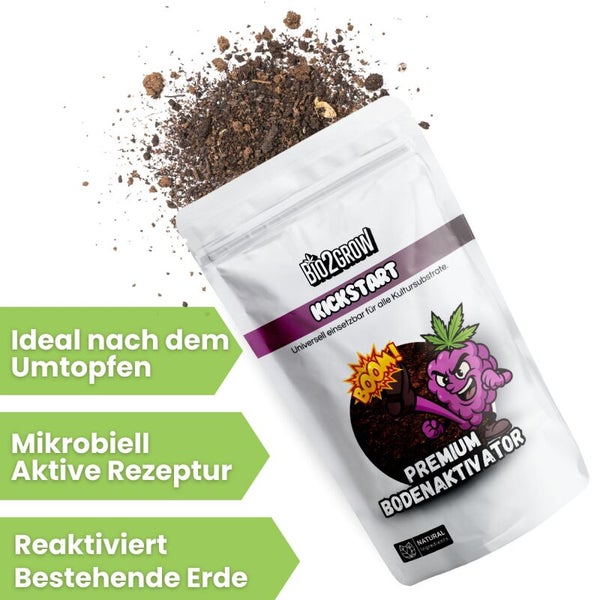 Bio2Grow Kickstart Bodenaktivator Packung mit Substrat