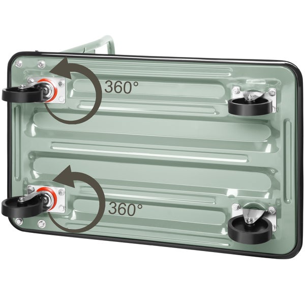 Plattformwagen tectake  Ladefläche 73 x 47 cm klappbarer Handgriff weiß