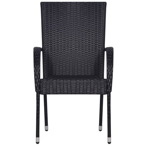 Gartenstuhl aus Rattan mit Armlehnen