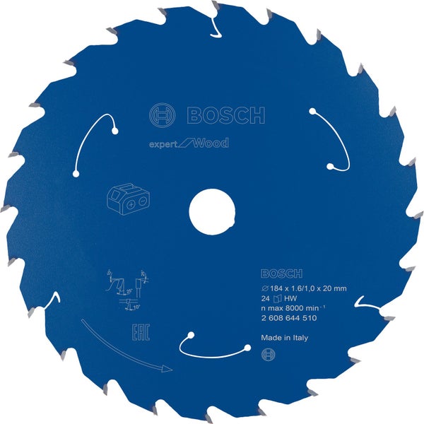 Bosch Kreissägeblatt Expert for Wood für Akku-Handkreissägen 184 x 1,6 x 20 mm 24 - 2608644510