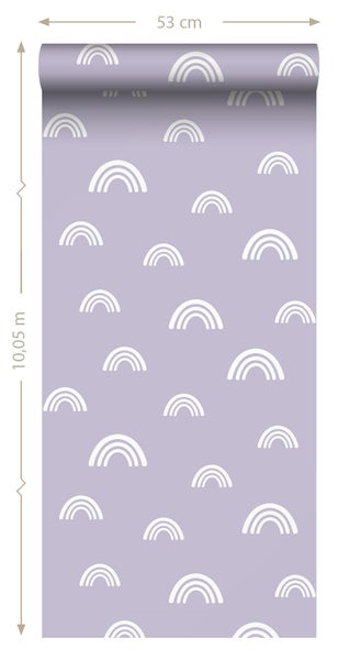 Tapetenrolle mit Regenbogenmuster, 53 cm breit, 10,05 m lang