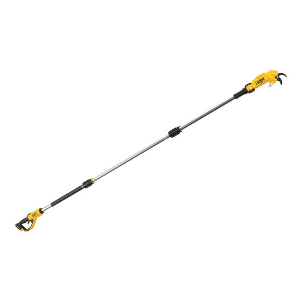 DeWalt Akku-Astschere mit Teleskopstiel für Baum- und Gehölzpflege.