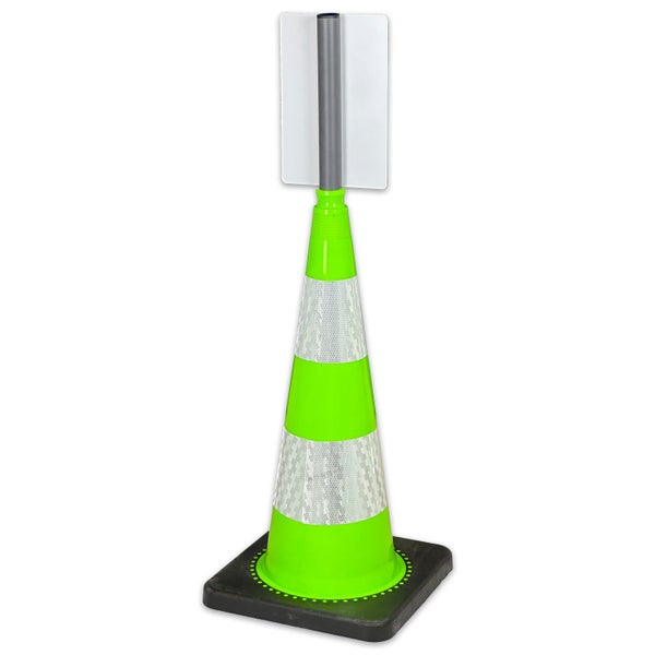 Leitkegel FLEX 75cm  Schild 30 x 20cm Parkplatz nur für Elektroautos / mit reflektierender Folie Leitkegel orange