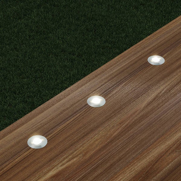 Lindby LED Bodeneinbauleuchte Gracelle (Modern) in Alu aus Aluminium (3 flammig, ) - Außenleuchte für Garten Terasse Balkon & Haus