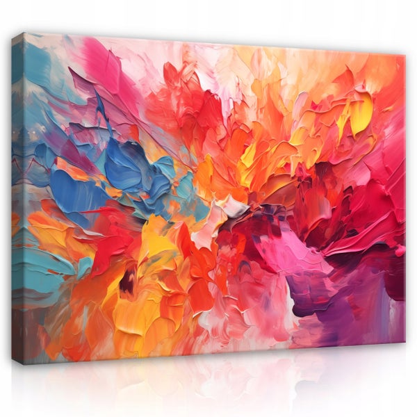 Leinwandbild Abstrakt Bunt Modern Bilder Wohnzimmer 60X40 cm