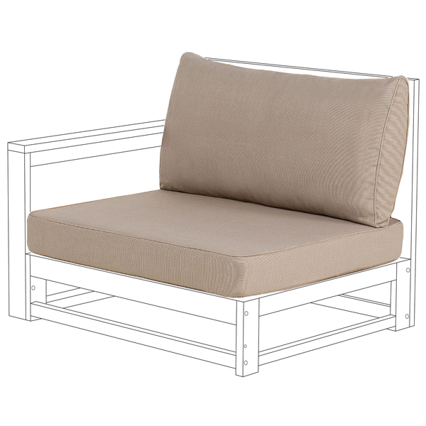 Skizze eines Sessels mit Polster und Kissen