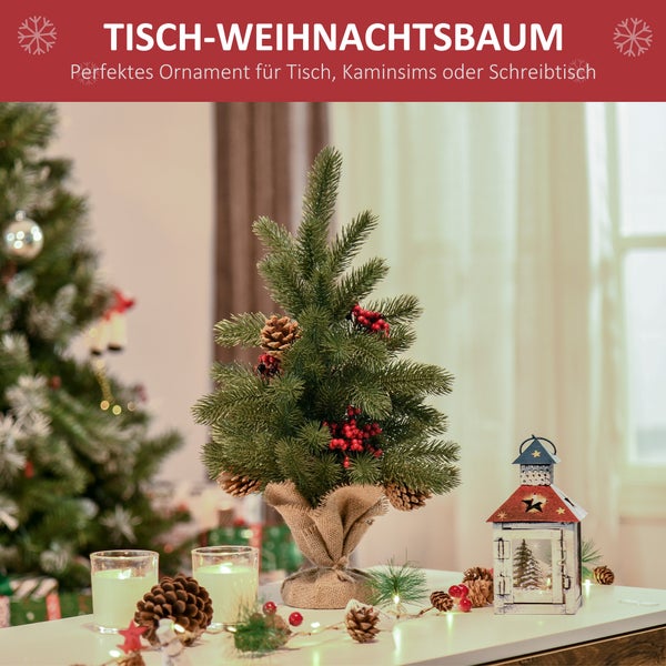 HOMCOM Weihnachtsbaum, Ø28 x 50 cm, PE, Grün