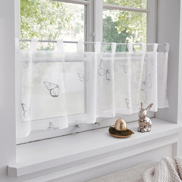 FRANK FLECHTWAREN|Fenstervorhang Schmetterling, 140 x 40 cm, POLYESTER