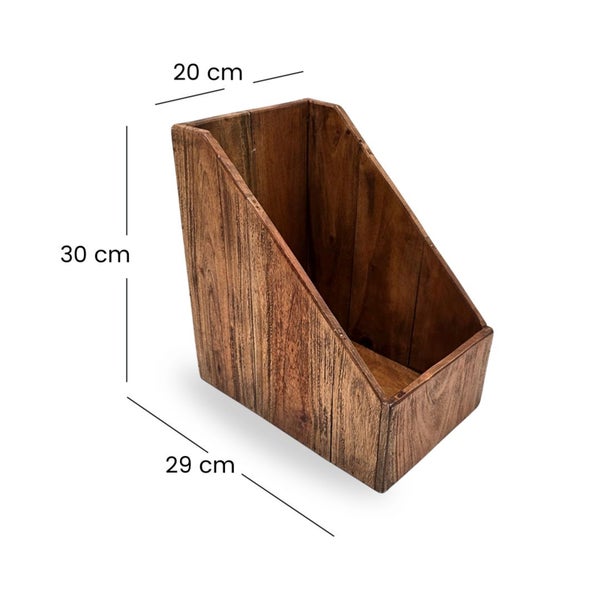 Dokumentenablage aus Holz, 30 x 20 x 29 cm