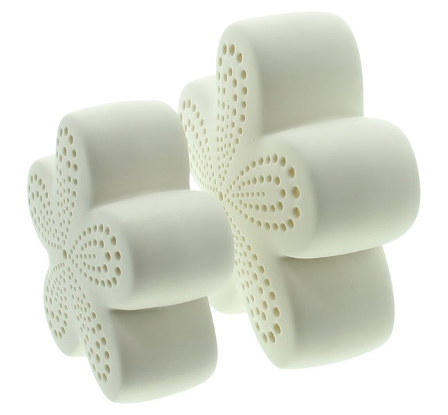 FRANK FLECHTWAREN | LED-Blume White, 2er Set, PORZELLAN, KUNSTSTOFF, 11 x 4,5 x 10,5 cm, 14 x 5,5 x 13 cm