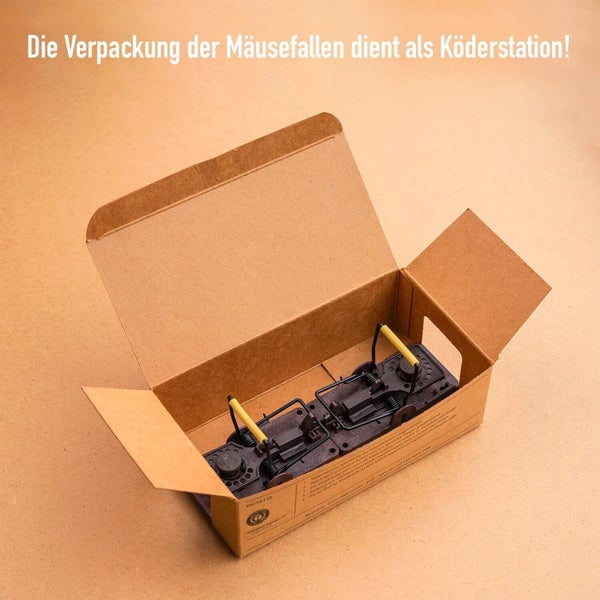 Mausefalle inkl. Monitoring-Köder 4er Set - Profifallen