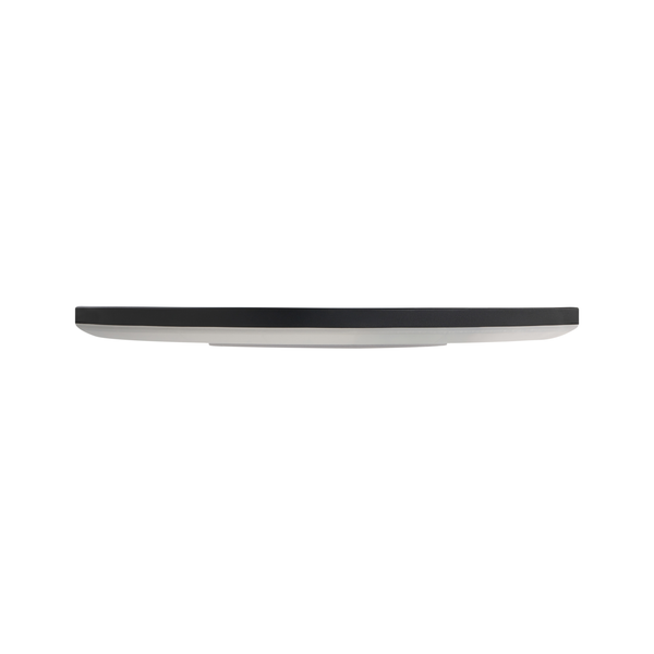 Flache runde LED Deckenleuchte in minimalistischer Optik Seitenansicht