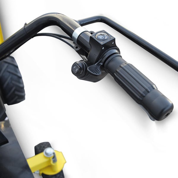 Lenker mit Griff und Bedienelementen einer Gartenmaschine