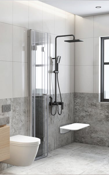 ADOB, Duschsitz Duschklappsitz bis 200 kg belastbar, wandmontage