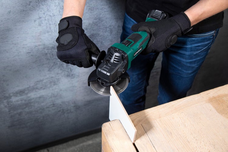 Winkelschleifer 20V, 115 mm - Komplettset mit 1x 4.0Ah Akku, Schnellladegerät, Seitengriff und Aufbewahrungstasche