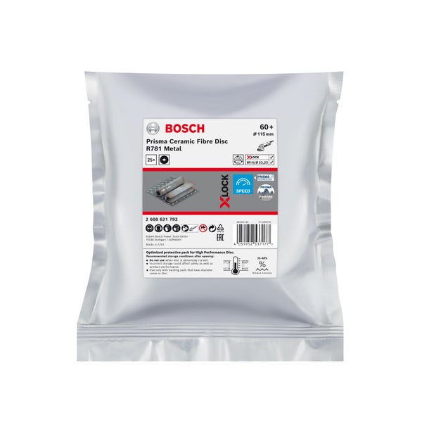 Bosch 25x Expert R781 Prisma Ceramic X-LOCK Fiberscheibe 115 mm G 60 - 2608621792