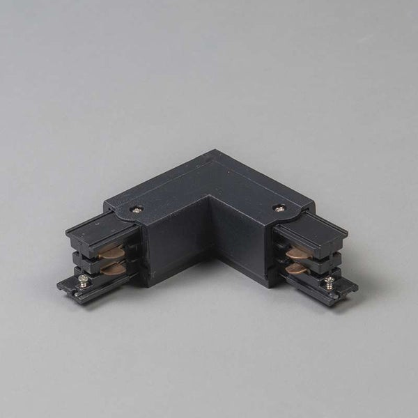 L-Verbinder für 3-Phasenschiene schwarz links - 3-phasig