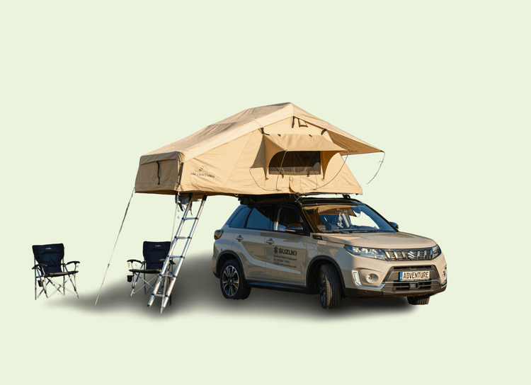 Adventurer160 Dachzelt 160x310 cm mit Matratze, 3D Mesh & Teleskopleiter